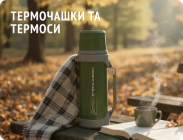 Термочашки та термоси, тепло напоїв будь-де