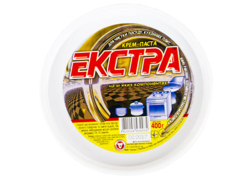 Паста очищуюча для посуду, ванної та ін. "Екстра" на м'яких компонентах 400гр
