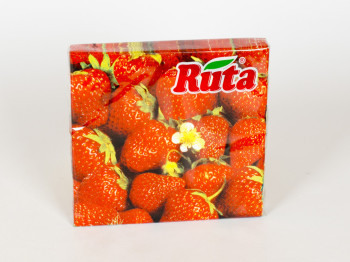 Салфетки "Ruta Art" - "Клубника" трехсл. 33x33см  20шт