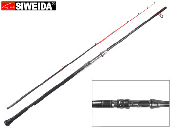 Спінінг штекерний Siweida "Cat Fish" карбон, 8 кілець, 2-секційний 2,25м 80-120г
