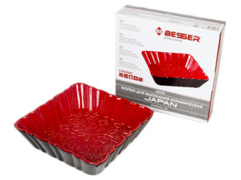 Форма для выпекания "BESSER" керамическая прямоугольная "JAPAN" 1,7л