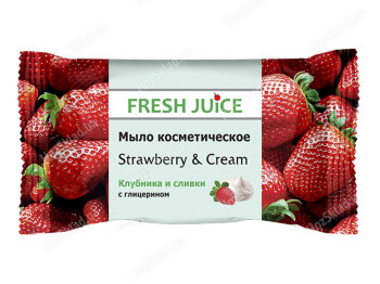 Мыло косметическое Fresh Juice Strawberry & Cream клубника и сливки 75г