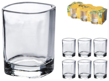Набір рюмок Ecomo Cube, 55мл (ціна за набір 6шт) 6220069026085