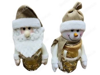Банка новогодняя для подарков Santa Snowman, 11x27см