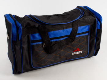 Сумка спортивная "Sport" черно-синяя