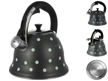 Чайник металлический Kamille нержавеющая сталь, со свистком 2,5л