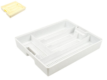 Лоток для столовых приборов с поддоном Гемопласт