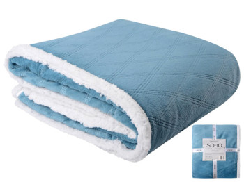 Одеяло флисовое Soho Plush hugs Silver blue, 150x200см, 6900068787407