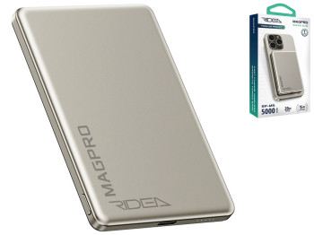 Мобильная Батарея Ridea RP-M5 MAGPRO QC/PD 20W, QI 15W with Magnetic 5000mAh, цвет Титан
