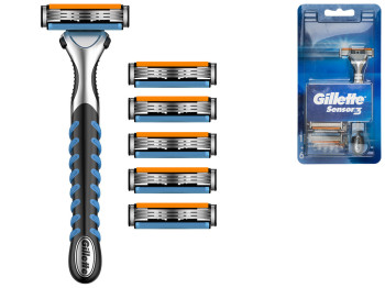 Бритва Gillette Sensor 3 с 6 сменными картриджами