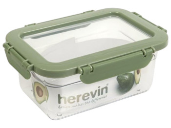 Контейнер Herevin Container, 1 л, герметичный, пластиковый, цвет зелёный