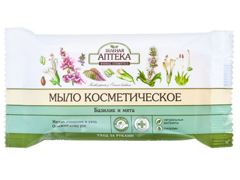 Мыло твердое косметическое "Зеленая Аптека" Базилик и мята 75 г