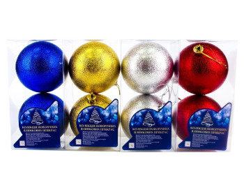 Елочные игрушки Шарики 10см (цена за упаковку 2шт)