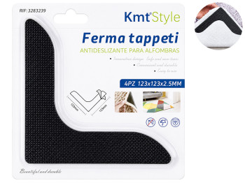 Антиковзкі накладки для килимів KmtStyle кутові, 12,3×12,3 см, (ціна за 4 шт)