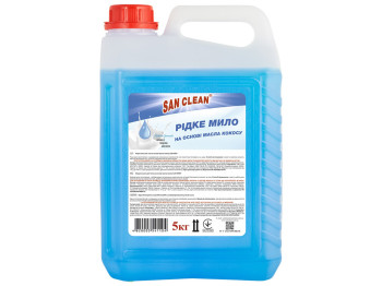 Рідке мило San Clean Блакитне, 5л