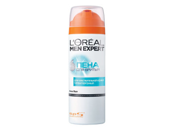 Пена для бритья LOreal Men Expert "Алоэ Вера" гипоаллергенная для чувствительной кожи" 200мл