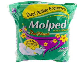 Прокладки Molped ежедневные "Ultra Long Deo Floral" xxxxx 8шт
