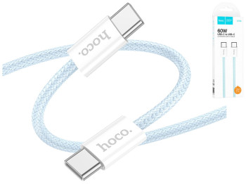 Кабель USB Hoco X104 Source 60W Type-C to Type-C Колір Блакитний
