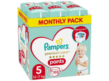 Подгузники-трусики Pampers Premium Care Pants, одноразовые, размер 5, 12-17кг, 102шт/уп