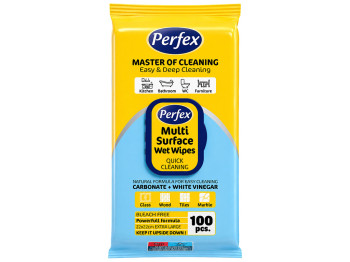 Влажные салфетки Perfex Multi Surface, для поверхностей, 100шт