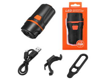 Велосипедный фонарь BC11-1LM, ЗУ micro USB, встроенный аккумулятор