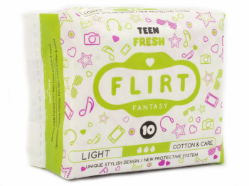Прокладки для крит. дней Fantasy Flirt teen fresh-cotton&care 3капли (цена за уп.10шт) WKL24C