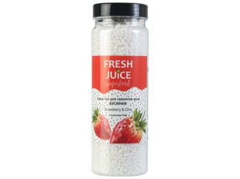 Средство для ванн Fresh Juice Superfood Strawberry&Chia Бусинки 450г