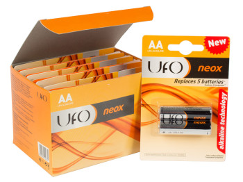 Батарейка алкалиновая UFO Neox, 1.5V, AA, LR6 (цена за упаковку 20шт, 10 листов по 2шт)