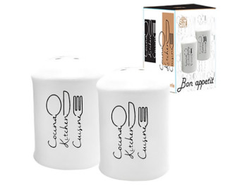 Набор для соли и перца 2 предмета Bon appetit 4,5x7см