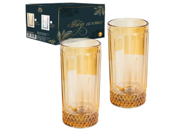 Набор стаканов Crystal Янтарь 400мл (цена за набор 6шт)