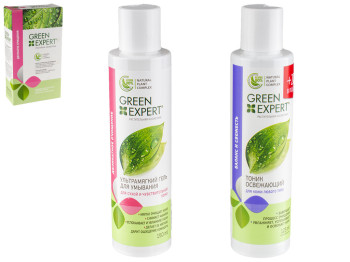 Набор косметический Green expert "Деликатное очищение" (гель для умывания 150мл+тоник 125мл)