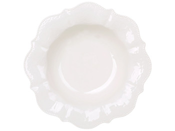 Тарелка суповая фарфоровая Fleur Blanche, белая, 400 мл