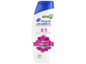 Шампунь і бальзам-ополіскувач проти лупи Head&Shoulders 2в1 Гладке і шовковисте, 330мл