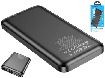 Універсальна Мобільна Батарея BJ27 Pindar 10000 mAh, Чорний