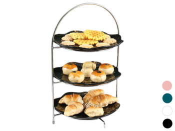 Подставка для фруктов и десерта трехярусная 42см