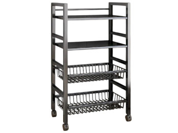 Етажерка на колесах "Strong Single" 50×32×102см, чорна