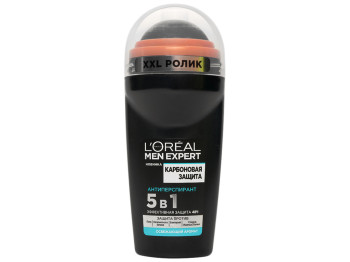 Дезодорант-антиперспирант шариковый мужской LOreal Paris Men expert "Карбоновая защита" 5в1 48ч 50мл