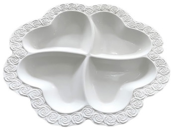 Менажница Heart 4в1, фарфор, 30см