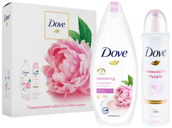Набір подарунковий Dove "Ніжна краса" (крем-гель для душу 250мл+антиперспірант аерозоль 150мл)