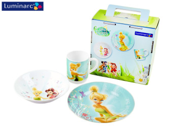 Набор обеденный детский Luminarc "Disney Fairies Butterfly" 3 предмета 25492