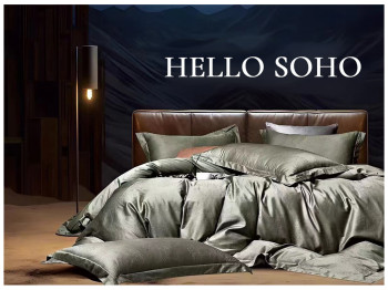 Комплект постільної білизни Soho Євро Boutique, 200x230см, Сircle Olive, 6900069939539