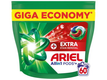Капсулы для стирки Ariel PODS+ универсальные с усиленным пятновыводителем, 60шт