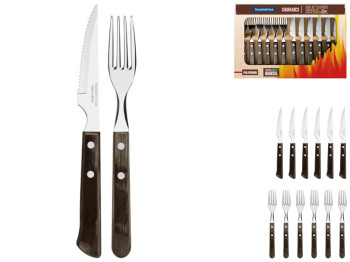 Набор приборов Tramontina Barbecue Polywood, для барбекю (цена за набор 12шт) 7891112108677