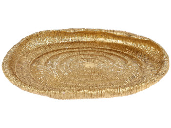 Декоративне блюдо в африканському стилі, 25см, колір – золото