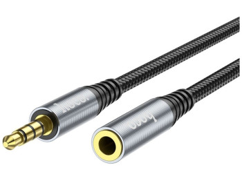 Кабель Aux Hoco UPA20 3.5 audio extension cable Колір Cірий