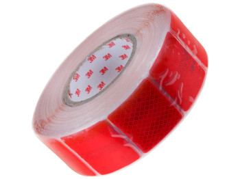 Лента светоотражающая, 5см х 25м, сигментированная Red (51477)