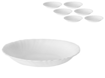 Тарелка глубокая Maestro "Белое" 21,25см (цена за набор 6шт)