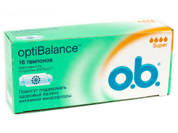 Тампоны O.b. "Opti Balance Super" 4капли 16шт 
