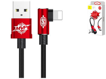 Кабель USB Baseus MVP Elbow CALMVP Lightning 2A 1m, Красный