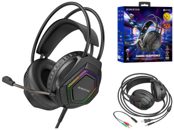 Игровые Наушники Borofone BO105 Thunder, Чёрный